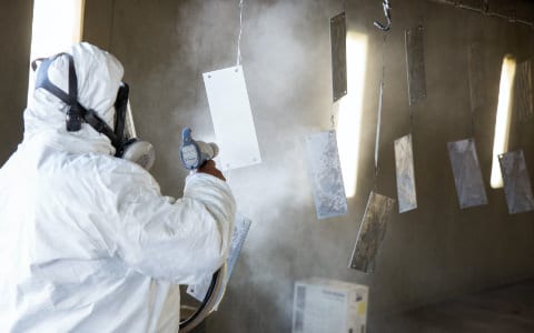 Man Working on Steel Plates